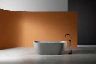 Ванна из искусственного камня ABBER Frankfurt AM9941MLG 170x75см светло-серый матовый